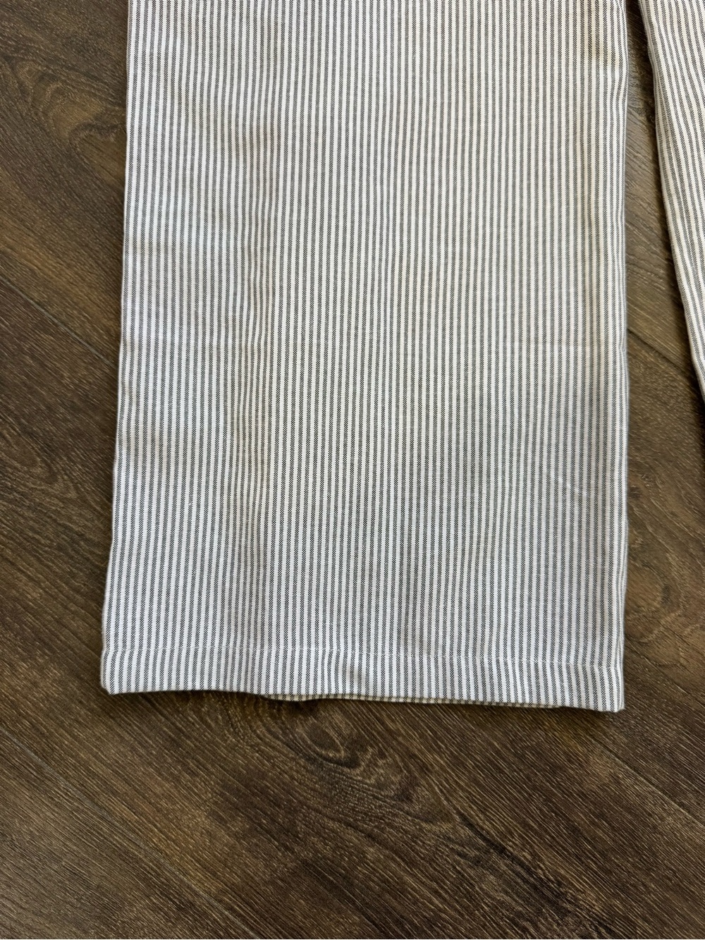 Pretty Garden Blue White Striped Cropped Wide Leg Overall Jumpsuit Cotton Size M - Picture 12 of 12